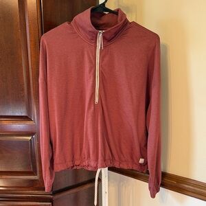 Women’s Vuori Halo Relaxed Half Zip Sz Small Rosewood Heather Dreamknit